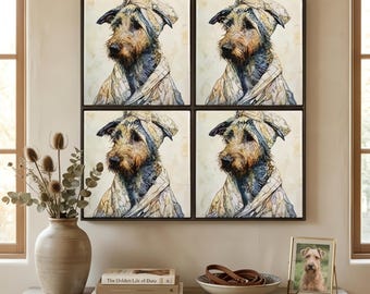 Irish Wolfhound Spa Dog Ceramic Tile thumbnail 4