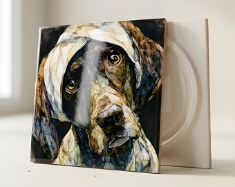 German Shorthaired Pointer Spa Dog Ceramic Tile thumbnail 3