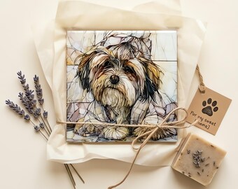 Havanese Spa Dog Ceramic Tile thumbnail 2