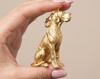Great Dane Gold Dog Sculpture Bag Charm thumbnail 4