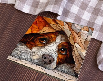 Brittany Under the Blanket Ceramic Tile thumbnail 4