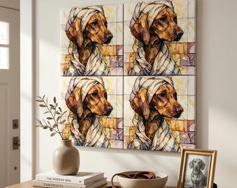 Vizsla Spa Dog Ceramic Tile thumbnail 4
