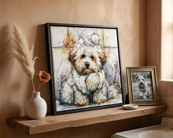 Coton de Tulear Spa Dog Ceramic Tile thumbnail 1