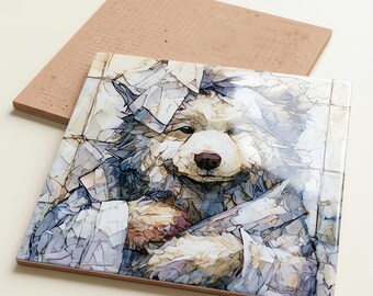 Samoyed Spa Dog Ceramic Tile thumbnail 3