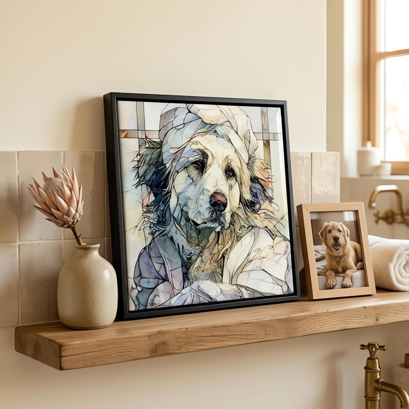 Great Pyrenees Spa Dog Ceramic Tile