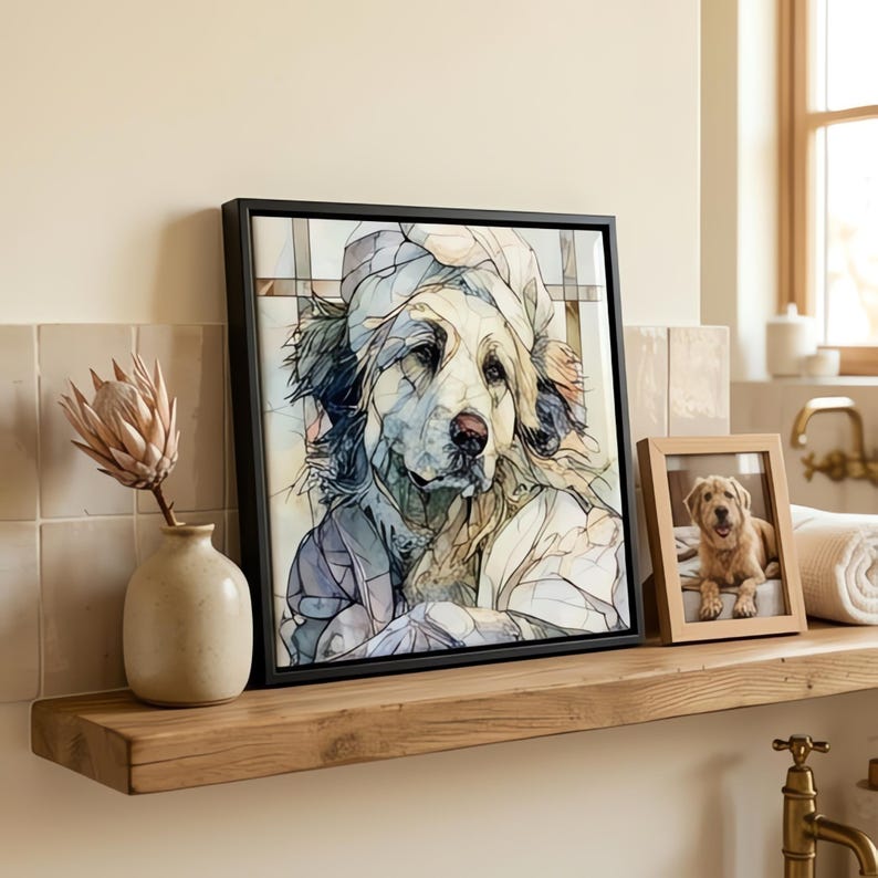Great Pyrenees Spa Dog Ceramic Tile