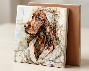 Irish Setter Spa Dog Ceramic Tile thumbnail 3