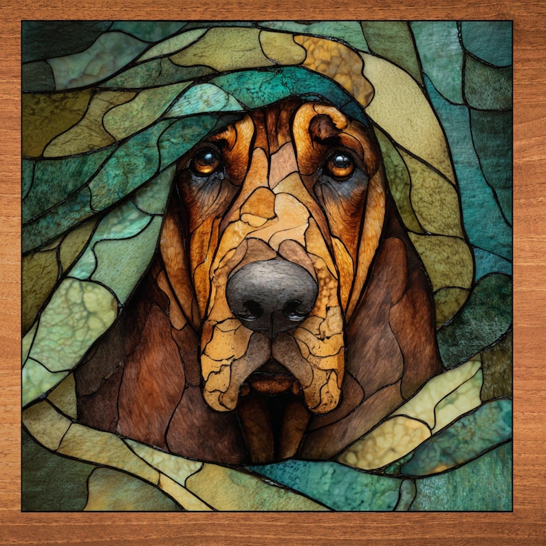Bloodhound Under the Blanket Ceramic Tile