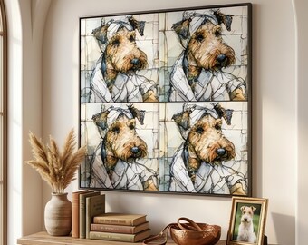 Airedale Terrier Spa Dog Ceramic Tile thumbnail 4