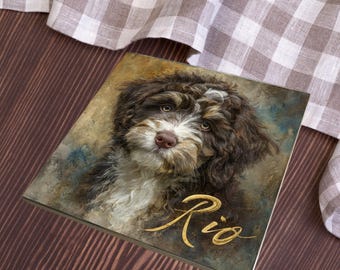 Portuguese Water Dog Decorative Tile thumbnail 3