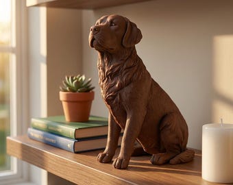 Labrador Retriever Realistic Seated Dog Statue thumbnail 4