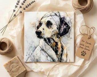 Dalmatian Spa Dog Ceramic Tile thumbnail 2