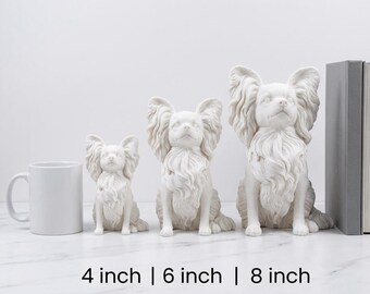 Papillon Realistic Seated Dog Statue thumbnail 3