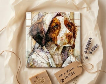 Brittany Spa Dog Ceramic Tile thumbnail 2