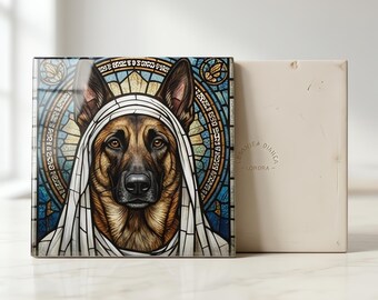 Belgian Malinois Spa Dog Ceramic Tile thumbnail 3