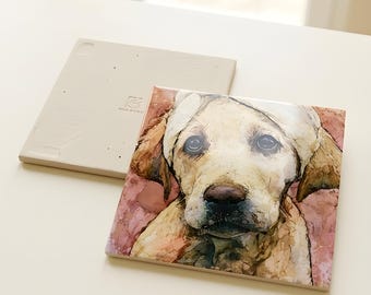 Labrador Retriever Spa Dog Ceramic Tile thumbnail 3