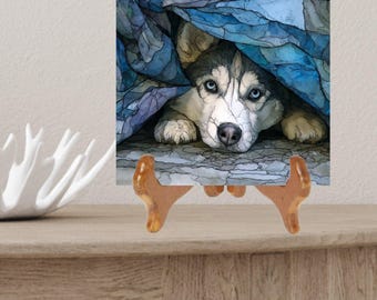 Huskador Under the Blanket Ceramic Tile thumbnail 2