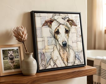 Whippet Spa Dog Ceramic Tile thumbnail 1