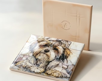 Havanese Spa Dog Ceramic Tile thumbnail 3