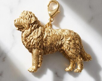 Tibetan Mastiff Gold Dog Sculpture Bag Charm thumbnail 2