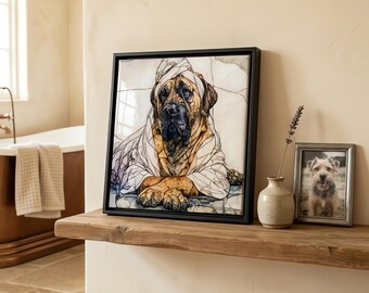 English Mastiff Spa Dog Ceramic Tile thumbnail 1