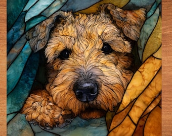 Wheaten Terrier Under the Blanket Ceramic Tile thumbnail 1