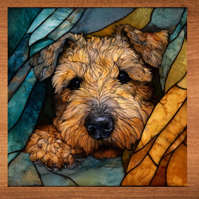 Wheaten Terrier Under the Blanket Ceramic Tile