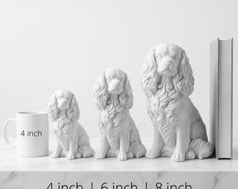 Cavalier King Charles Spaniel Realistic Seated Dog Statue thumbnail 3