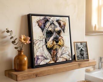 Miniature Schnauzer Spa Dog Ceramic Tile thumbnail 1