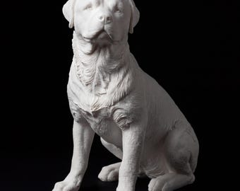 Rottweiler Realistic Seated Dog Statue thumbnail 2