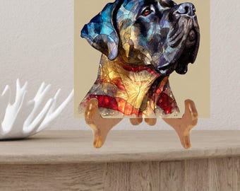 English Mastiff USA Flag Patriotic Dog Ceramic Tile thumbnail 2