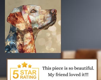 Labrador Retriever USA Flag Patriotic Dog Ceramic Tile thumbnail 4