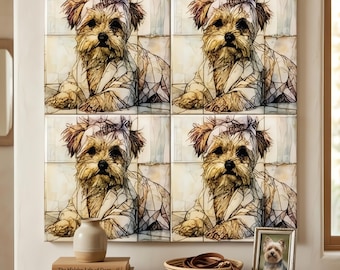 Morkie Spa Dog Ceramic Tile thumbnail 4