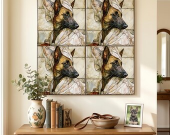 Belgian Malinois Spa Dog Ceramic Tile thumbnail 4