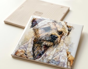 Border Terrier Spa Dog Ceramic Tile thumbnail 3