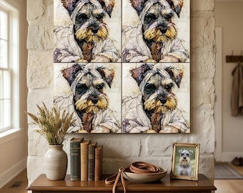 Miniature Schnauzer Spa Dog Ceramic Tile thumbnail 4