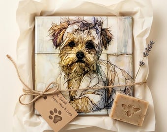 Morkie Spa Dog Ceramic Tile thumbnail 2