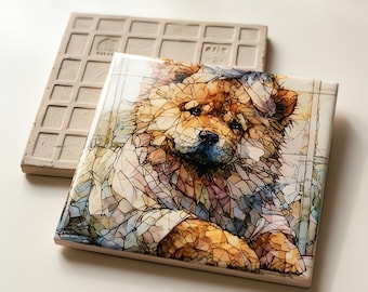 Chow Chow Spa Dog Ceramic Tile thumbnail 3