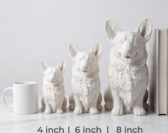 Pembroke Welsh Corgi Realistic Seated Dog Statue thumbnail 3