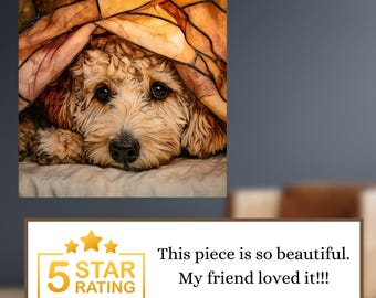 Cockapoo Under the Blanket Ceramic Tile thumbnail 3