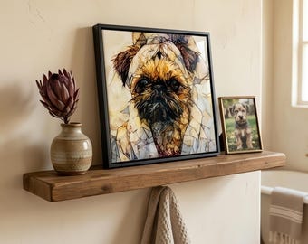 Brussels Griffon Spa Dog Ceramic Tile thumbnail 1