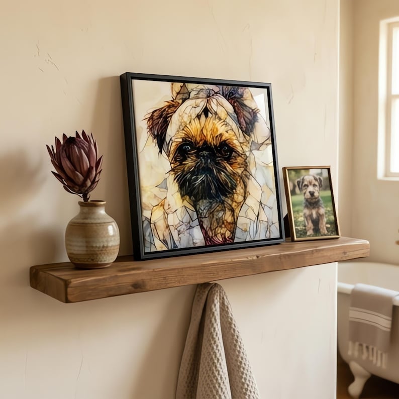 Brussels Griffon Spa Dog Ceramic Tile