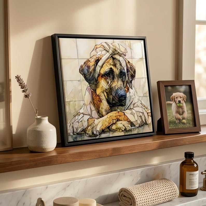 Anatolian Shepherd Spa Dog Ceramic Tile