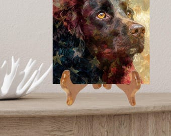 Boykin Spaniel USA Flag Patriotic Dog Ceramic Tile thumbnail 2