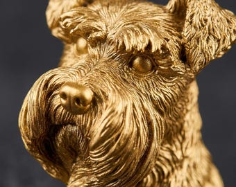Miniature Schnauzer Gold Dog Sculpture Bag Charm thumbnail 4
