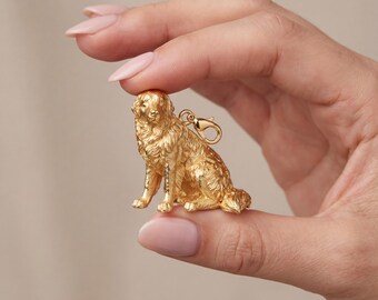 Great Pyrenees Gold Dog Sculpture Bag Charm thumbnail 4