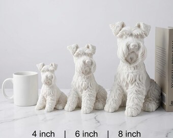 Miniature Schnauzer Realistic Seated Dog Statue thumbnail 3