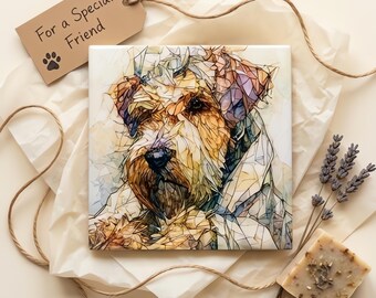 Wheaten Terrier Spa Dog Ceramic Tile thumbnail 2