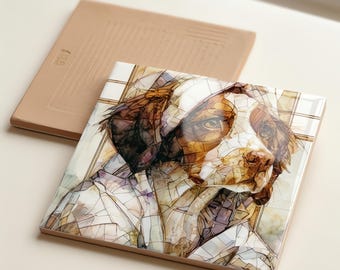 Brittany Spa Dog Ceramic Tile thumbnail 3