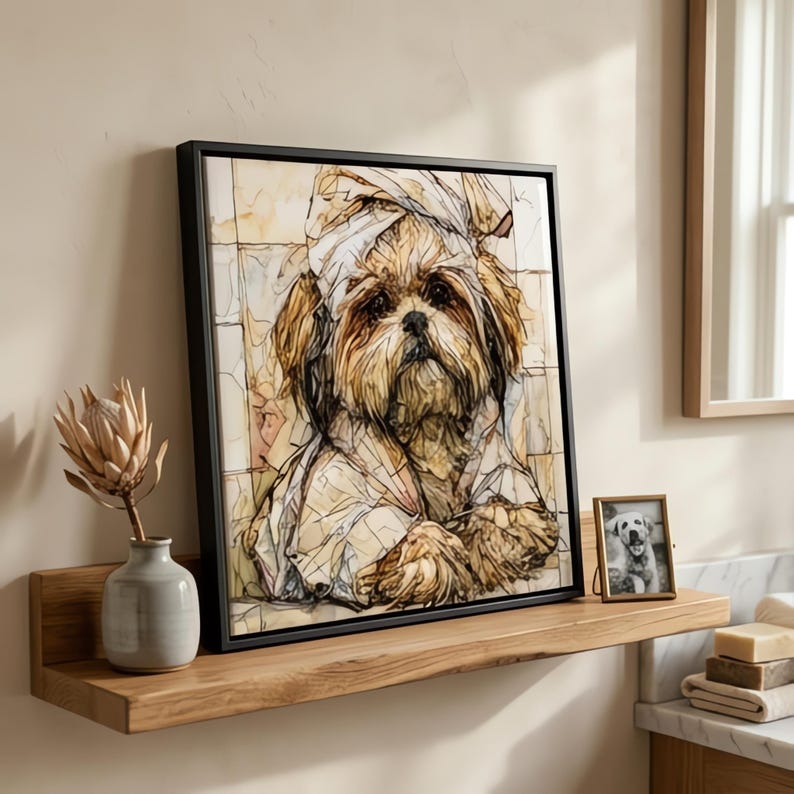 Lhasa Apso Spa Dog Ceramic Tile